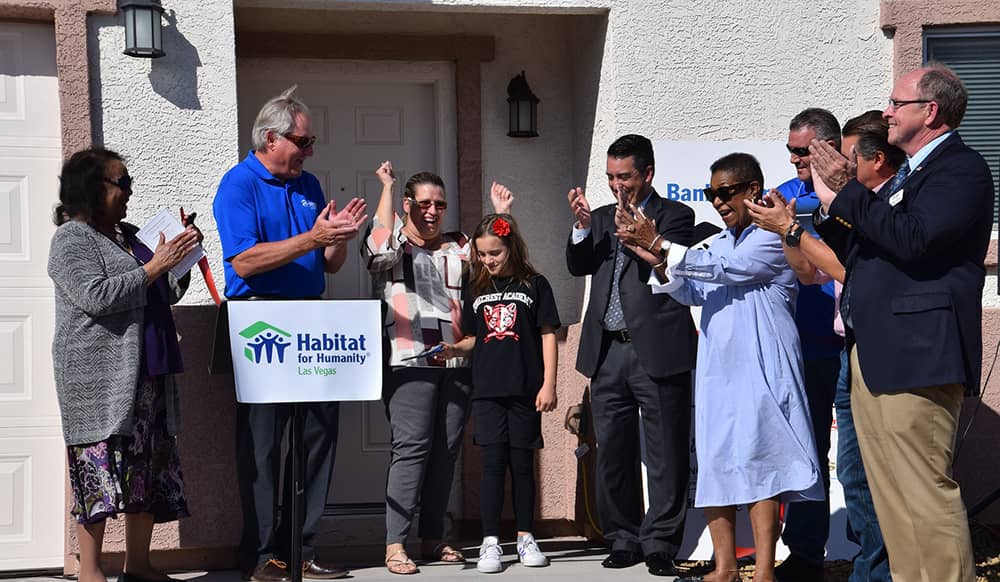 Single Las Vegas mom of four receives Habitat for Humanity home