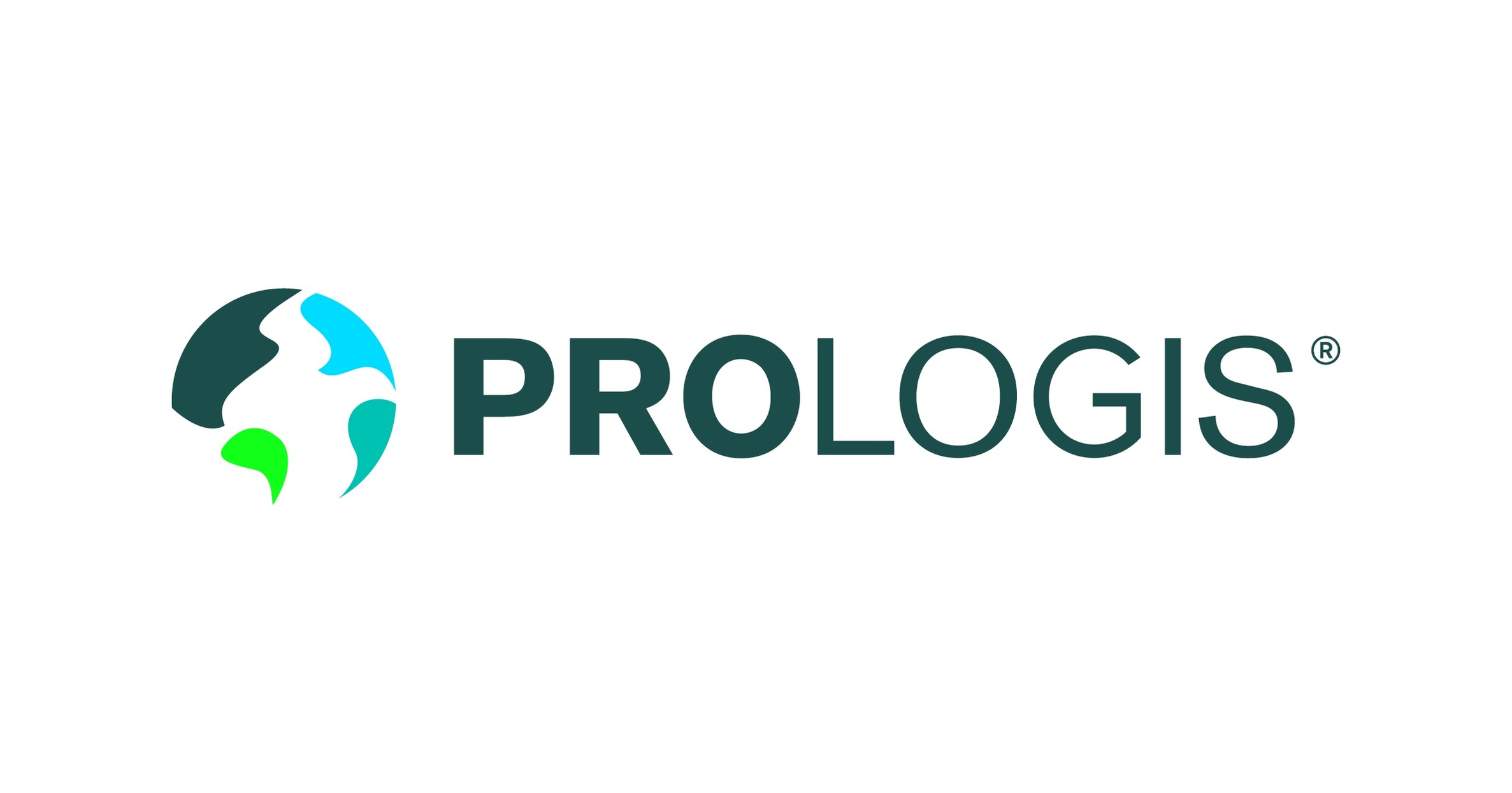 Prologis logo with a stylized globe and the word PROLOGIS in green, uppercase letters.